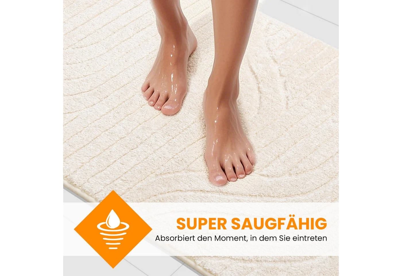 HOMELUX Badematte Badgarnitur 2-teilig mit Ausschnitt, weich & rutschfest, 2BL58 - Bild 4