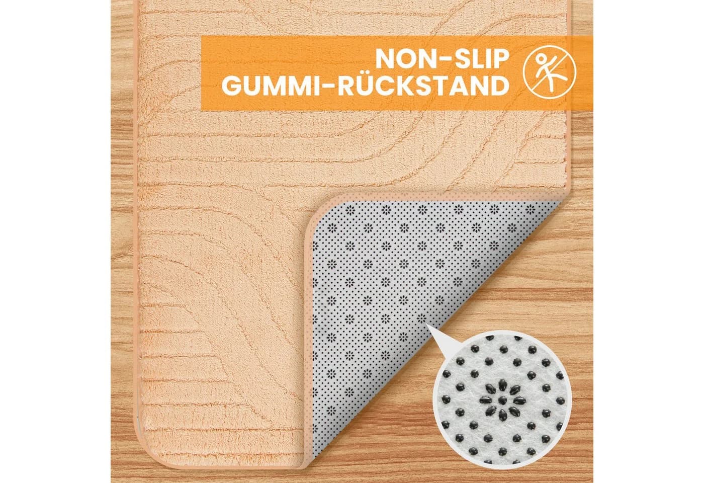 HOMELUX Badematte Badgarnitur 2-teilig mit Ausschnitt, weich & rutschfest, 2BL61 - Bild 3