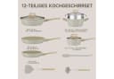 HOMELUX Topf-Set 12-tlg. Induktion Aluminium Edelstahl Beige/Schwarz Bild 1