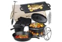 HOMELUX Topf-Set 10-tlg. Dutch Oven Gusseisen Set mit Holzkiste Bild 2
