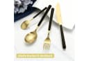 HOMELUX Besteck-Set 24tlg Gold Schwarz Edelstahl Titan-Beschichtung Bild 4