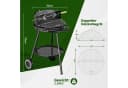 HOMELUX Holzkohlegrillwagen mit Windschutz & Rollen Bild 1