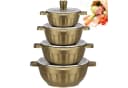 HOMELUX Topf-Set 8-tlg. Induktion Aluminium Antihaft braun Bild 2