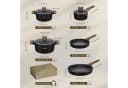 HOMELUX Topf-Set 8-tlg. Schwarz Aluminiumguss Antihaftbeschichtung Bild 1