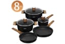 HOMELUX Topf-Set 8-tlg. Schwarz Aluminiumguss Antihaftbeschichtung Bild 2