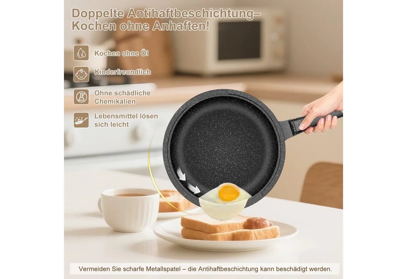 HOMELUX Topf-Set 10-tlg. Schwarz Aluminium Induktion - Bild 5
