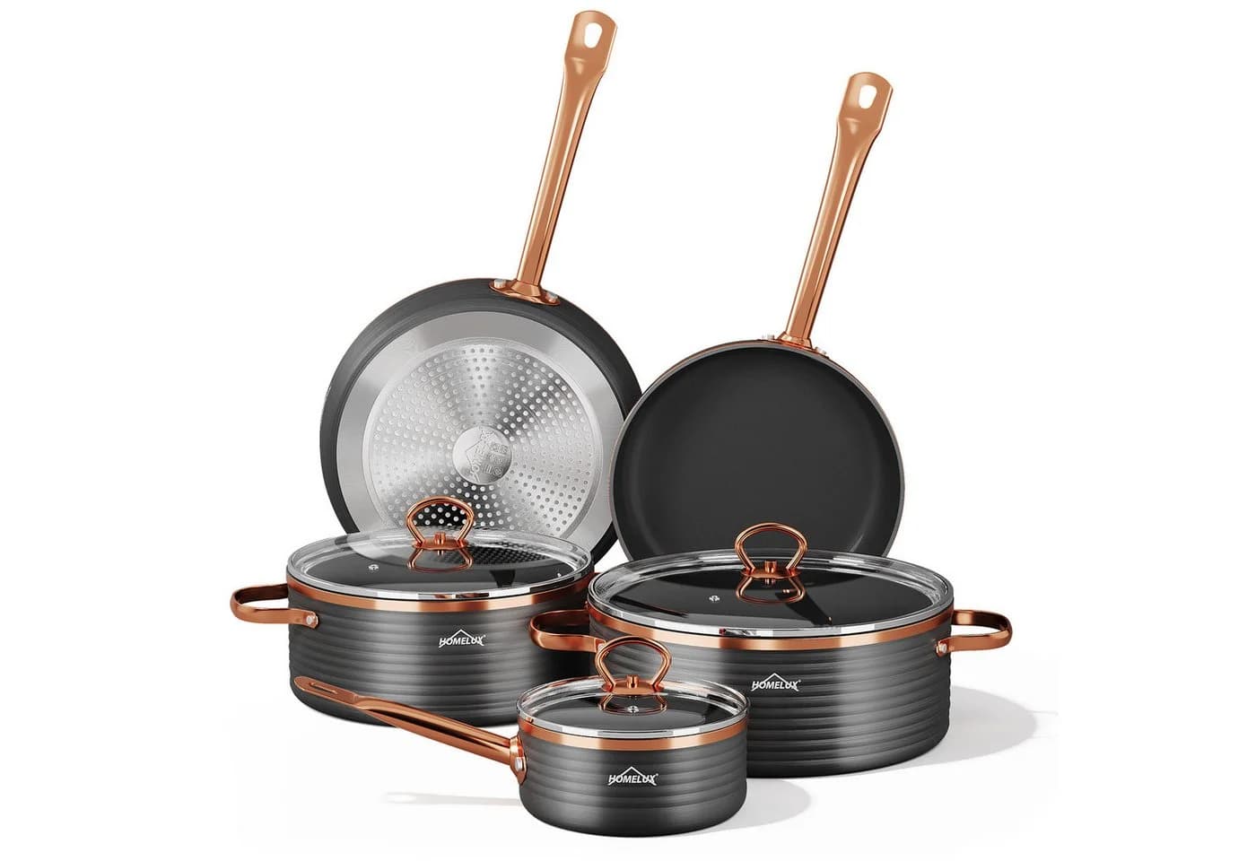 HOMELUX Topf-Set 8-teilig Aluminium Induktionsgeeignet - Bild 2
