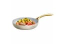HOMELUX Bratpfanne Keramik 20 cm Induktion Edelstahlgriff Weiß/Grau Bild 2