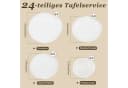 HOMELUX Geschirr-Set 24-tlg. Weiß Modernes Tafelservice Bild 3
