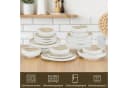 HOMELUX Geschirr-Set 24-tlg. Weiß Keramik Modernes Tafelservice Bild 5