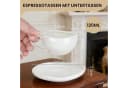 HOMELUX Espressotassen-Set 6-tlg. mit Untertassen Weiß Keramik Bild 1
