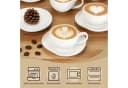 HOMELUX Espressotassen-Set 6-tlg. mit Untertassen Weiß Keramik Bild 4