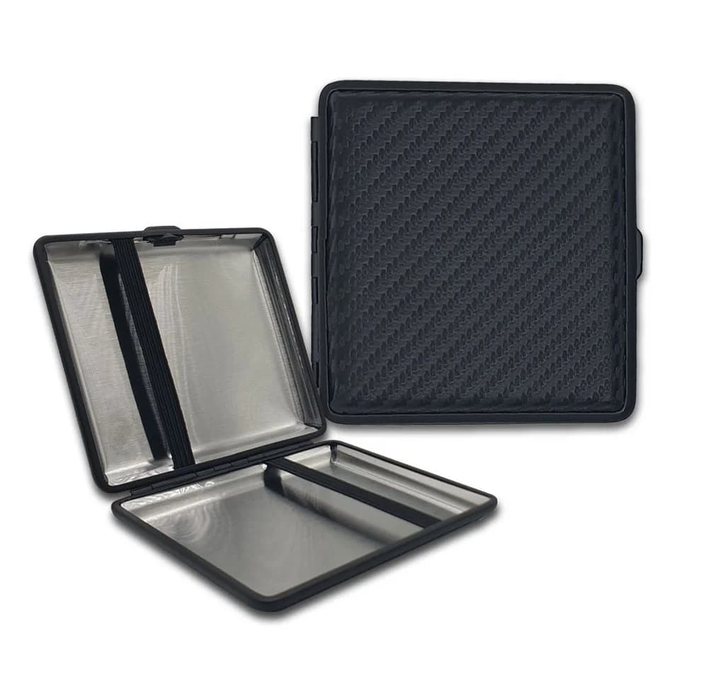 Coumo Zigarettenbox Premium Carbon Schwarz für 20 Zigaretten - Bild 2