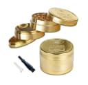 Coumo Kräutermühle Goldbarren Design Metall Grinder Crusher Set Bild 2