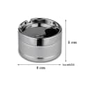 Coumo Drehaschenbecher Set 2x mit Deckel Chrom Metall Bild 1
