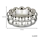 Coumo Aschenbecher Keramik Silber 15 cm Bild 1