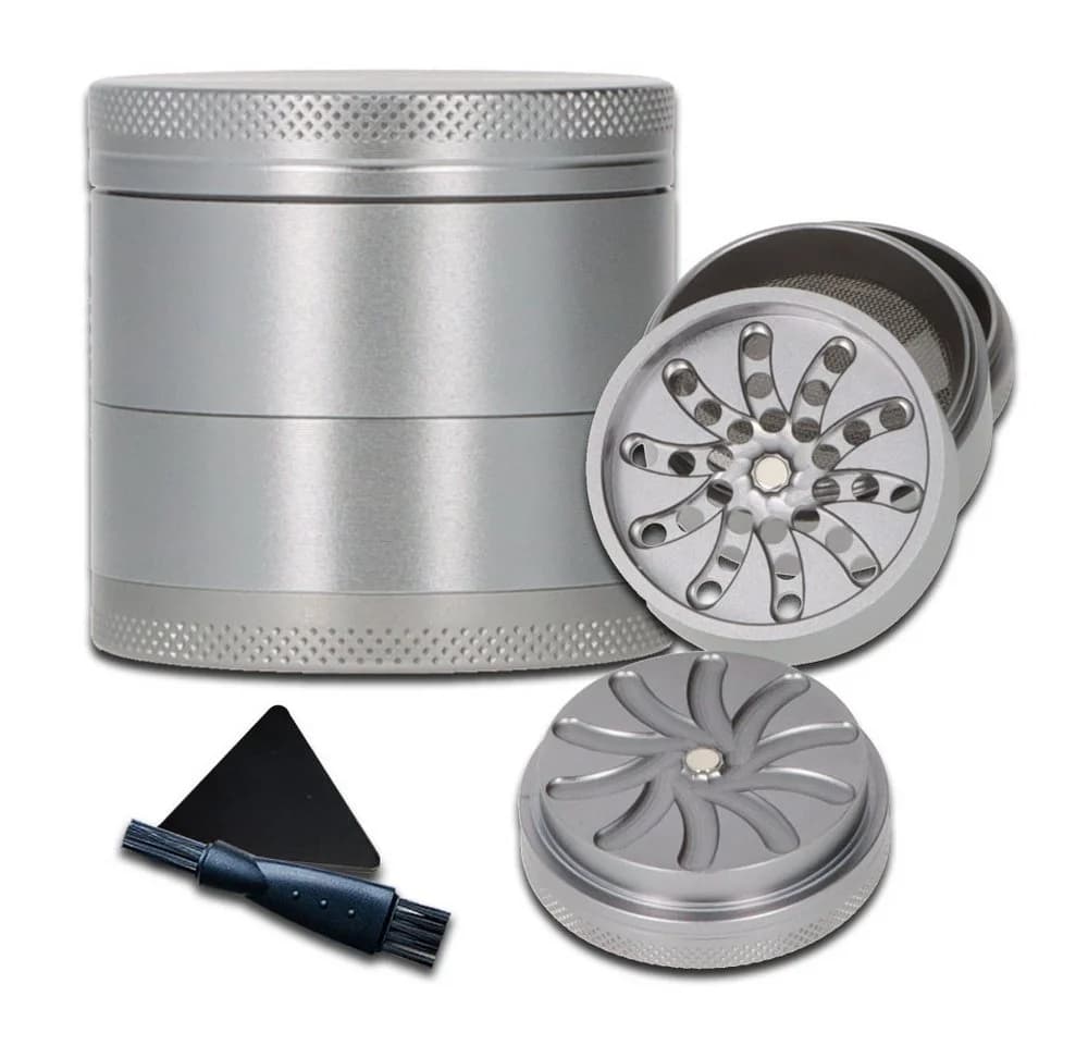 Coumo Grinder XL Vortex Helix 4-teilig Aluminium Grau - Bild 2