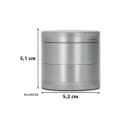 Coumo Grinder XL Vortex Helix 4-teilig Aluminium Grau Bild 3