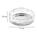 Coumo Aschenbecher 6er Set Glas Transparent 11cm Bild 1