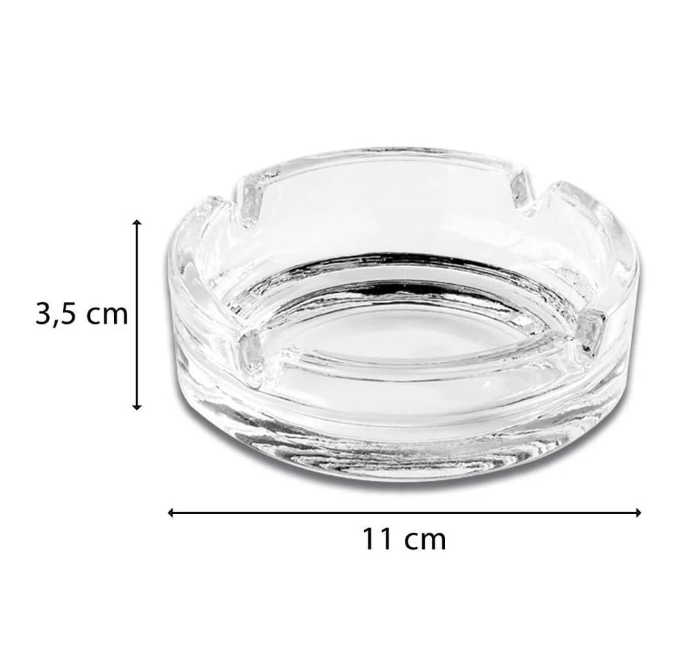 Coumo Aschenbecher 6er Set Glas Transparent 11cm