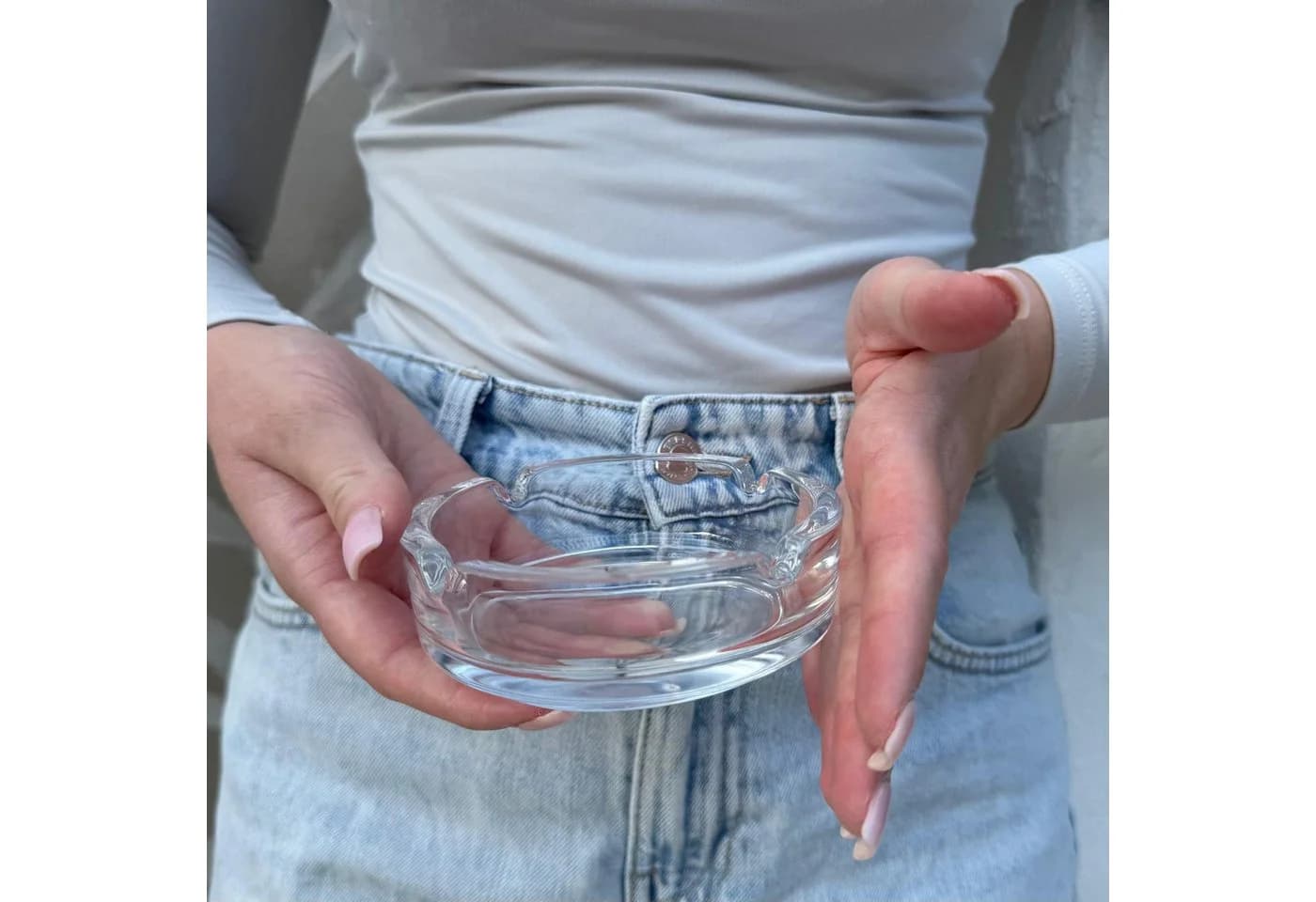 Coumo Aschenbecher 6er Set Glas Transparent 11cm - Bild 3