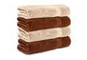 Komfortec Handtuch Set 4-tlg. 100% Baumwolle Braun&Beige Bild 2