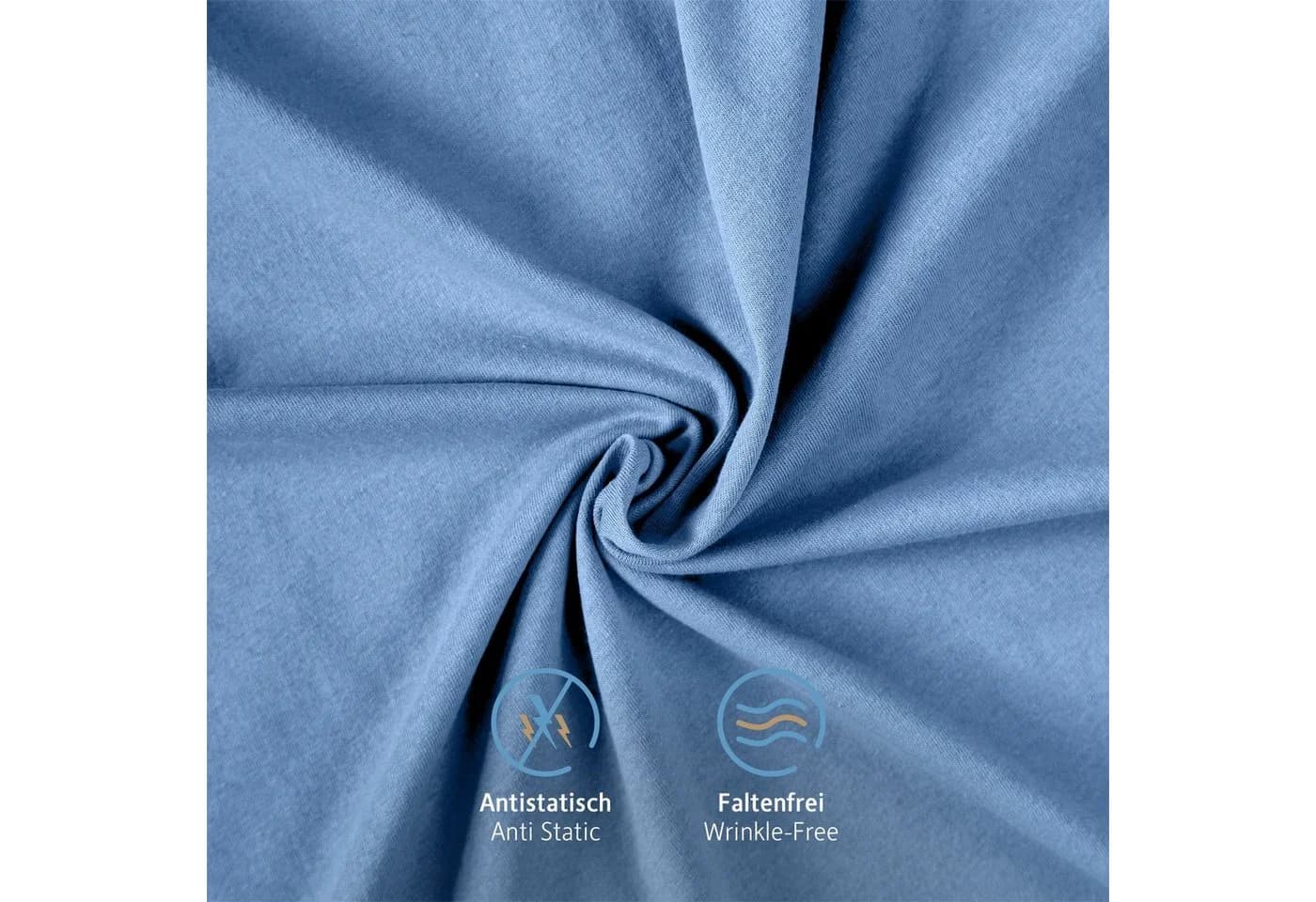 Komfortec Kissenbezug 100% Baumwolle Superweicher Jersey Hellblau - Bild 4