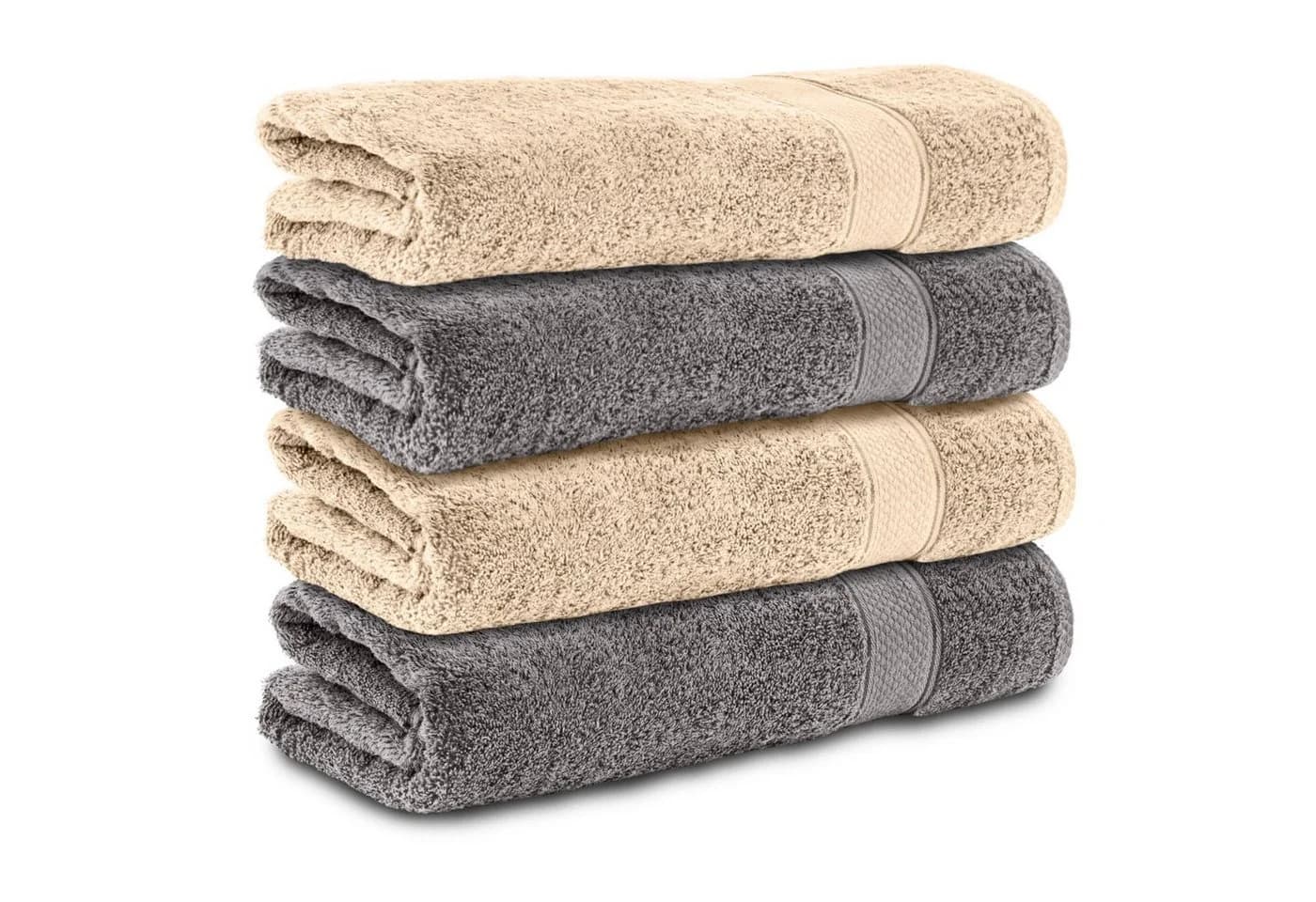 Komfortec Badetücher Set 4-tlg. 100% Baumwolle Frottee 70x140 cm - Bild 2