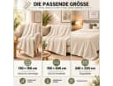 Komfortec Wohndecke Flauschige Kuscheldecke Ecru Oeko-TEX Bild 1