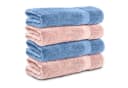 Komfortec Badetücher 4-tlg. 100% Baumwolle Frottee Rosa/Blau Bild 2