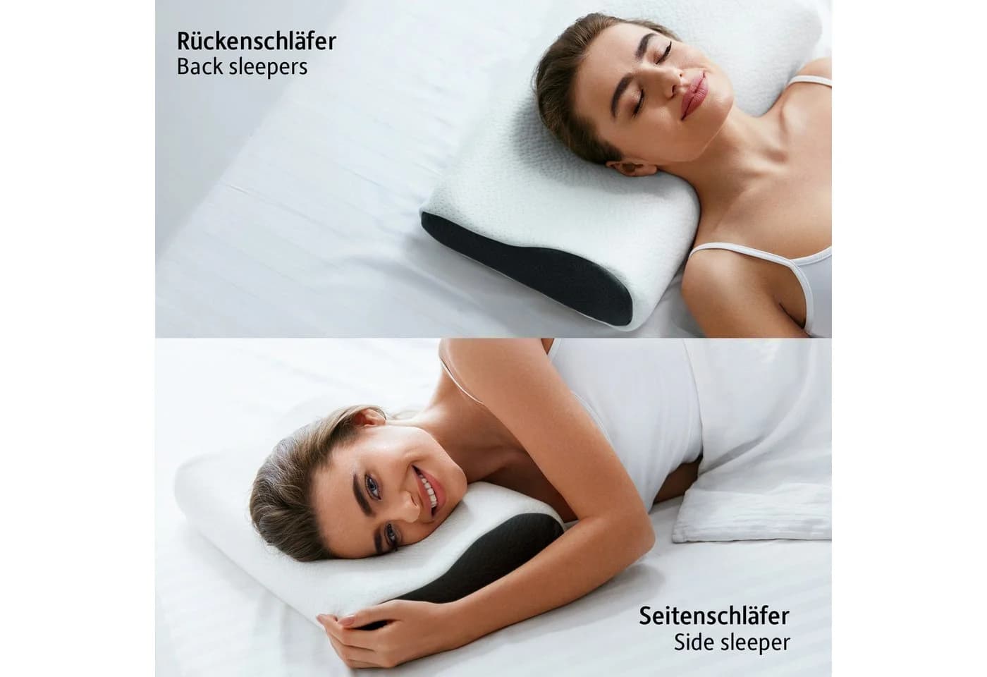 Komfortec Nackenstützkissen aus Memory Foam, Orthopädisches Kopfkissen, Visco-Memory Schaum - Bild 4