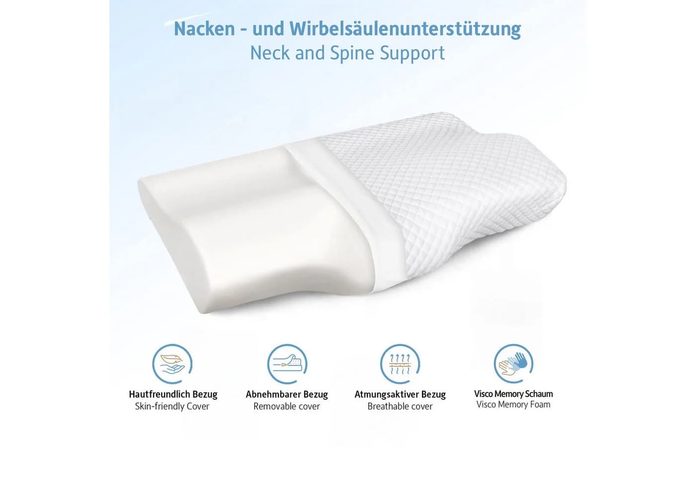 Komfortec Nackenstützkissen Memory Foam Orthopädisch - Bild 3