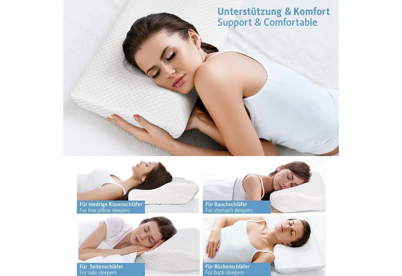 Komfortec Nackenstützkissen Memory Foam Orthopädisch - Bild 5