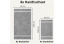 Komfortec Handtuch-Set 8-tlg. 100% Baumwolle Frottee Silber Bild 3