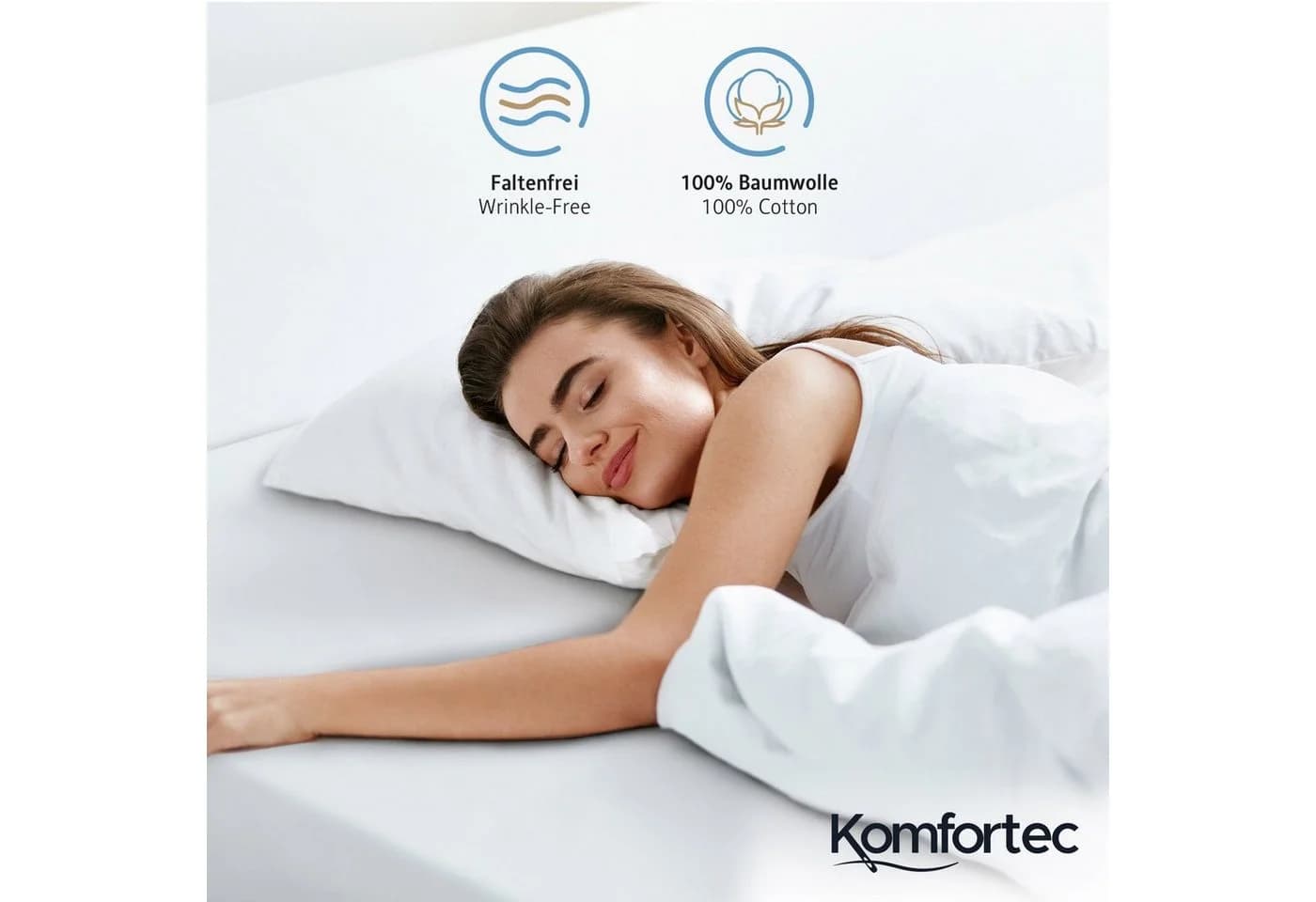 Komfortec Spannbettlaken Jersey 100% Baumwolle Rundum-Gummizug 2er-Set - Bild 5