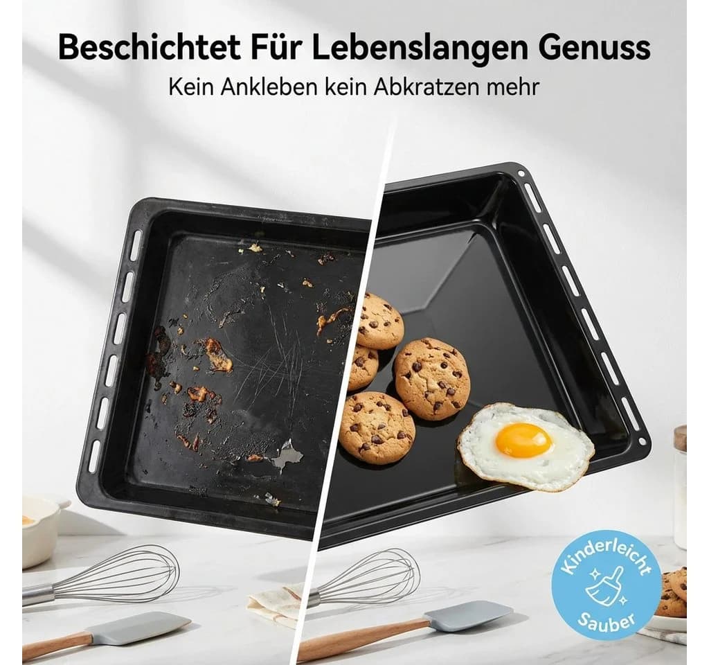Komfortec Fettpfanne Emailliert Schwarz 46 cm - Bild 5