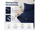 Komfortec Bettwäsche Premium 4-teilig Mikrofaser Blau Bild 5