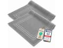 Komfortec 2er Badetuch Set 100% Baumwolle Grau 50x70 cm Bild 2
