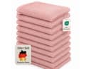 Komfortec Waschhandschuh 10er Set Rosa 100% Baumwolle Bild 2