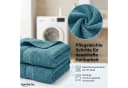 Komfortec Handtuch Set 8-tlg. 100% Baumwolle Frottee Anthrazit/Türkis Bild 4