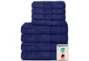 Komfortec Handtuch Set 8-tlg. 100% Baumwolle Frottee Blau Bild 2