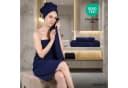 Komfortec Handtuch Set 8-tlg. 100% Baumwolle Frottee Blau Bild 5