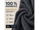 Komfortec Saunatuch XXL 100x200 cm Anthrazit Frottee Bild 3