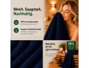 Komfortec Saunatuch XXL 100x200 cm Baumwolle Blau Frottee Bild 5