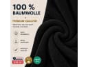 Komfortec Saunatuch XXL Schwarz 100x200 cm Baumwolle Frottee Bild 3