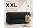 Komfortec Saunatuch 2er Set Anthrazit 100% Baumwolle 80x200 cm Bild 3
