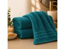Komfortec Saunatuch 2er Set 80x200 cm 100% Baumwolle Anthrazit-Petrol Bild 3