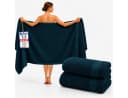 Komfortec Saunatuch 2er Set Petrol 80x200 XXL Frottee Bild 2