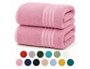 Komfortec Saunatuch 2er Set Violett 100% Baumwolle Frottee Bild 1