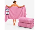 Komfortec Saunatuch 2er Set Violett 100% Baumwolle Frottee Bild 2